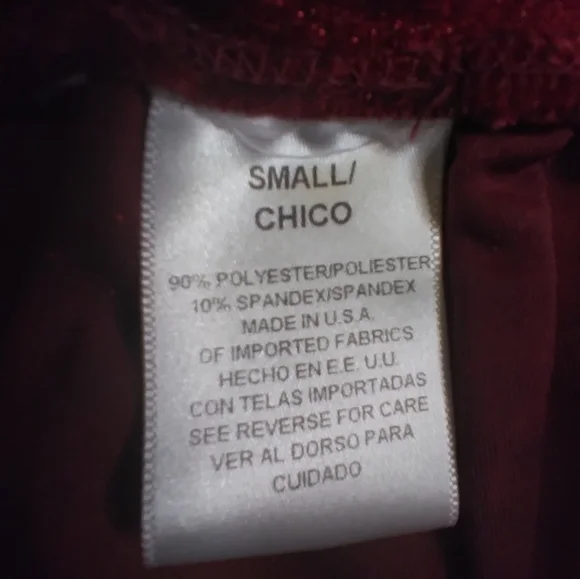 Chico Velvet Burgundy Pull On Pants Flowy Stretch Waist Size S Boho Hippie - Picture 3 of 7